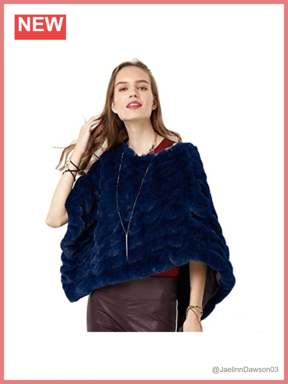 Tourance Luxury Fluffy Poncho Faux Fur Warm Fall Winter Layer Made in USA